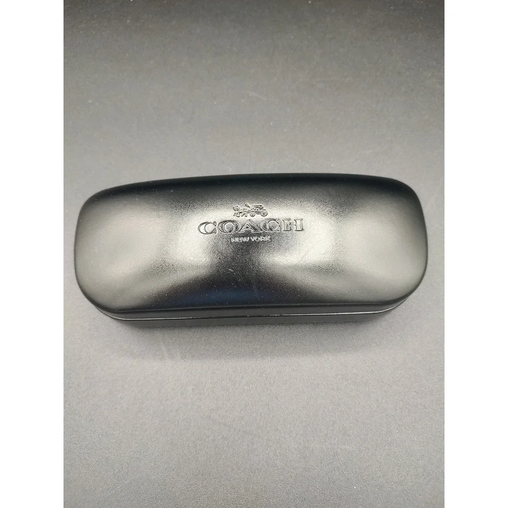 Coach New York Black Hardshell Clamshell‎ Eyeglass Case Embossed Logo Accessory